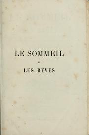 Cover of: Le sommeil et les rèves by L.-F.-Alfred Maury