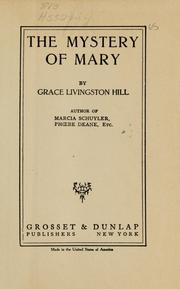 Cover of: The mystery of Mary