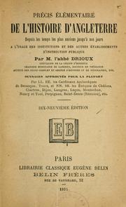 Cover of: Précis élémentaire de l'histoire d'Angleterre by Claude Joseph Drioux