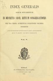 Cover of: Decreta authentica Congregationis Sacrorum Rituum