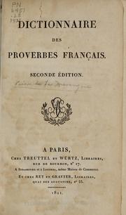 Dictionnaire des proverbes français by Pierre de La Mésangère