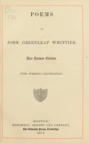 Cover of: Poems of John Greenleaf Whittier