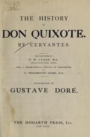 Cover of: The history of Don Quixote