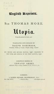 Cover of: Utopia: Originally printed in Latin, 1516