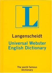 Cover of: Langenscheidt's Universal Webster English Dictionary by K G Langenscheidt
