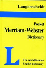 Cover of: Langenscheidt's Pocket Dictionary Merriam-Webster English (Langenscheidt's Pocket Dictionary)