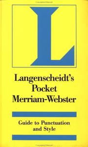 Cover of: Langenscheidt's Pocket Guide to Punctuation and Style (Langenscheidt English Language Reference)