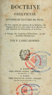 Cover of: Doctrine chretienne en forme de lectures de pieté... by C. F. Lhomond
