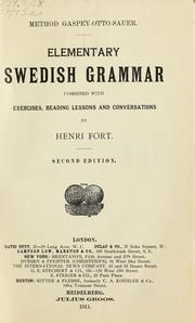 Cover of: Elementary Swedish grammar combined with exercises, reading lessons and conversations