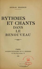 Cover of: Rythmes et chants dans le renouveau by Nicolas Beauduin