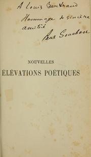 Cover of: Nouvelles élévations poétiques by Paul Souchon