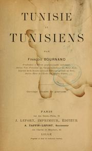 Tunisie et Tunisiens by François Bournand
