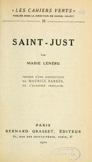 Cover of: Saint-Just