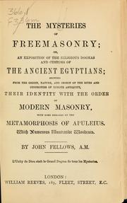 Cover of: The mysteries of Freemasonry by Fellows, John