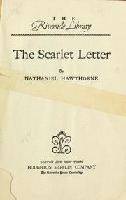 Cover of: The Scarlet Letter | Nathaniel Hawthorne