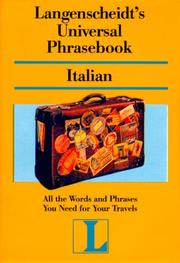 Cover of: Langenscheidt's Universal Phrasebook Italian: Italian (Langenscheidt Travel Dictionaries)