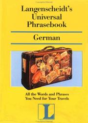 Cover of: Langenscheidt's Universal Phrasebook German (Langenscheidt Travel Dictionaries)