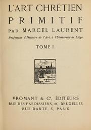 Cover of: L'art chrétien primitif