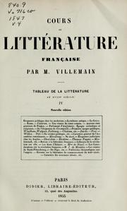 Cover of: Cours de littérature française. Tableau de la littérature au XVIIIe siècle