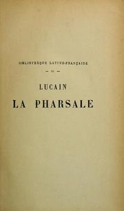 Cover of: La Pharsale by Lucan