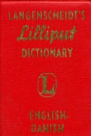 Cover of: Dic Langenscheidt English-Danish Lilliput Dictionary (Lilliput Dictionaries)