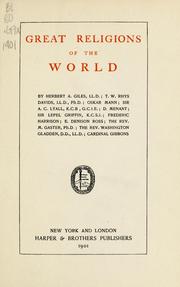 Cover of: Great religions of the world by Herbert Allen Giles