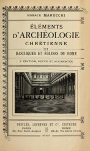 Cover of: Éléments d'archéology chrétienne by Marucchi, Orazio