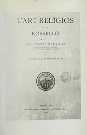[Notes sobre] l'art religios en el Rossello by Jean Auguste Brutails