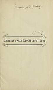 Cover of: Éléments d'archéology chrétienne