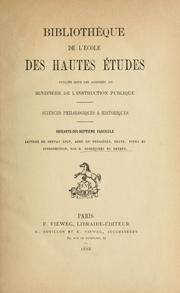 Cover of: Lettres de Servat Loup, abbé de Ferrières by Lupus of Ferrières