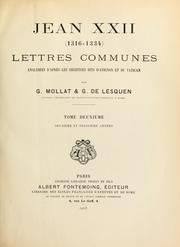 Cover of: Lettres communes analysées d'après les registres dits d'Avignon et du Vatican