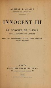 Cover of: Innocent III ...