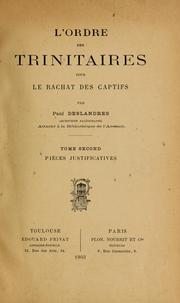 Cover of: L'Ordre des Trinitaires pour le rachat des captifs