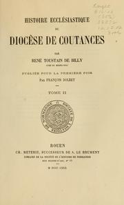 Cover of: Histoire ecclésiastique du diocèse de Coutances