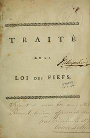 Traité de la loi des fiefs by François Joseph Cugnet