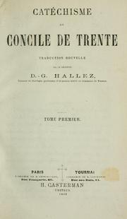 Cover of: Cateh́isme du Concile de Trente by Catholic Church