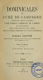 Cover of: Dominicales du curé de campagne by Joseph-Louis-Marie Jouve