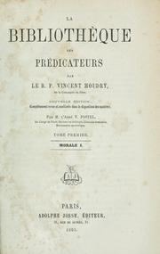 Cover of: La bibliothèque des prédicateurs by Vincent Houdry