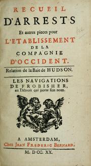 Cover of: Recueil d'arrests by Jean Frédéric Bernard