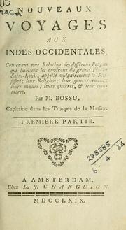 Nouveaux voyages aux Indes Occidentales by Jean Bernard Bossu