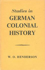 Cover of: Studies in German colonial history