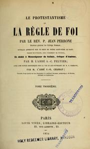 Cover of: Le protestantisme et la r`egle de foi