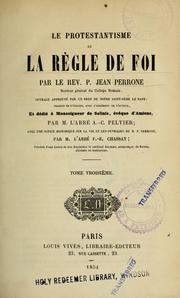 Cover of: Le protestantisme et la r`egle de foi by Perrone, Giovanni