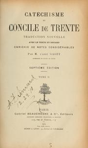 Cover of: Catéchisme du Concile de Trente by Catholic Church