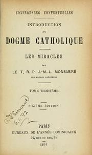 Cover of: Introduction au dogme catholique