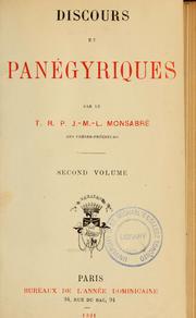 Cover of: Discours et panégyriques by Jacques Marie Louis Monsabré