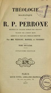 Cover of: Théologie dogmatique by Perrone, Giovanni