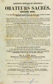 Cover of: Oeuvres oratoires de Clément Villecourt, évéque de La Rochelle