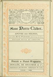 Cover of: Saint Pierre Claver, ap^otre des n`egres