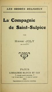 Cover of: La compagnie de Saint-Sulpice